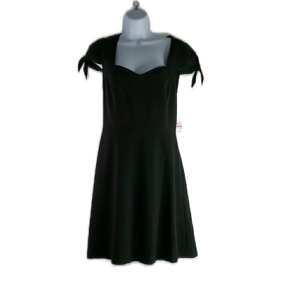 Kensie = Black Short Sleeve A-Line Dress - Size XS